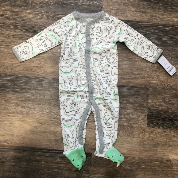 NWT Carters Dinosaur Baby Girls Footed Sleeper Pajamas Sleep Bag